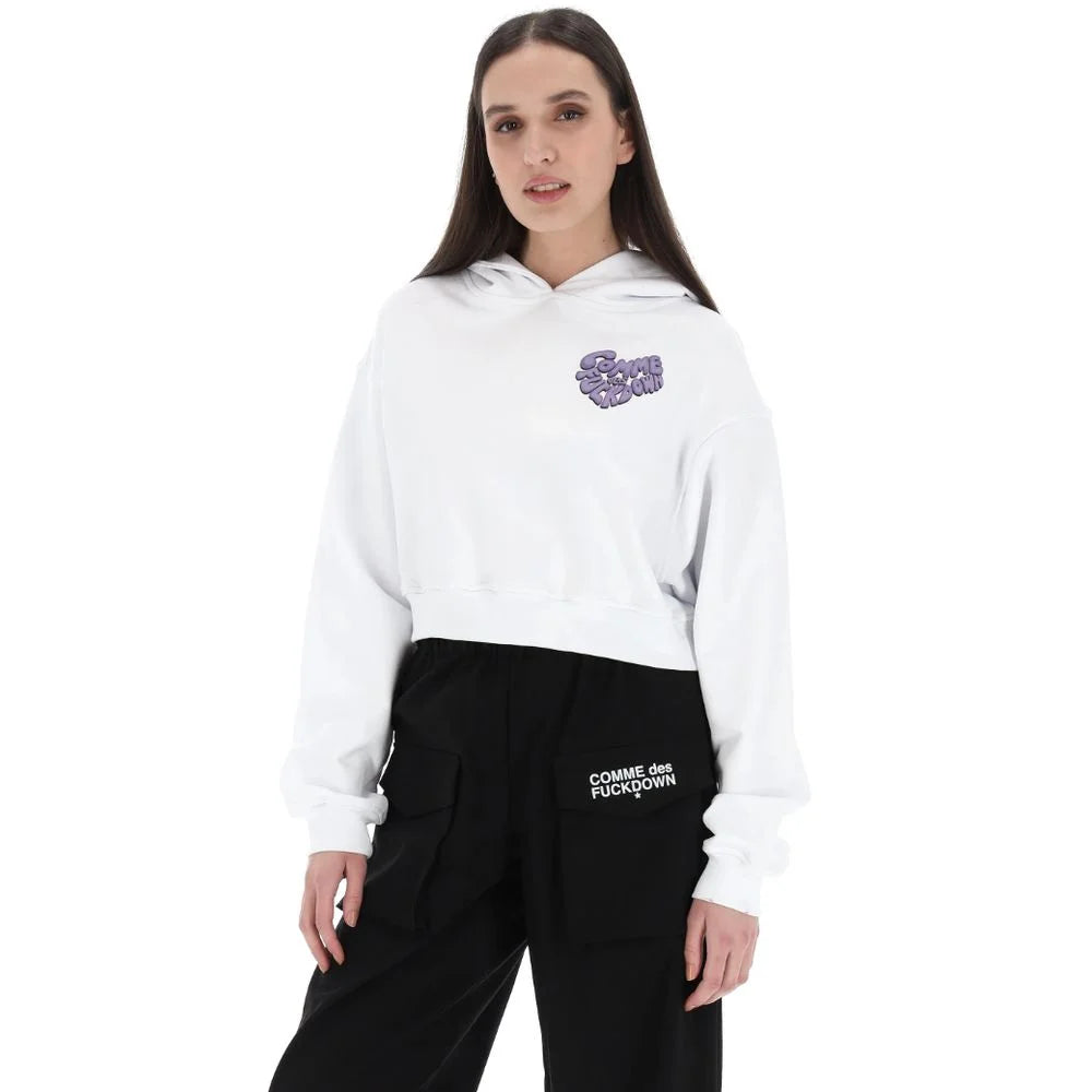 Comme Des Fuckdown White Cotton Women Sweatshirt - Sweatshirts