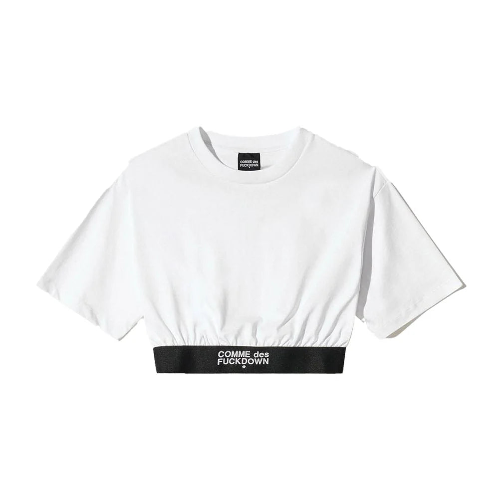 Comme Des Fuckdown White Cotton Women T-Shirt - T-Shirts