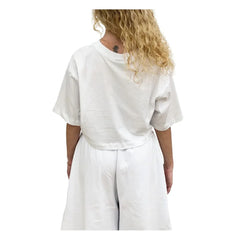 Comme Des Fuckdown White Cotton Women T-Shirt - T-Shirts