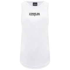 Comme Des Fuckdown White Cotton Women Top - IT36|XXS - Tank Tops