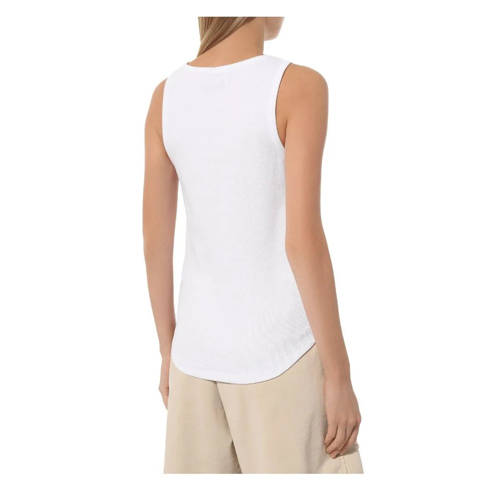 Comme Des Fuckdown White Cotton Women Top - IT36|XXS - Tank Tops