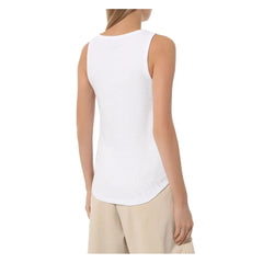 Comme Des Fuckdown White Cotton Women Top - IT36|XXS - Tank Tops
