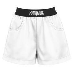 Comme Des Fuckdown White Modal Short - S - Jogger Shorts