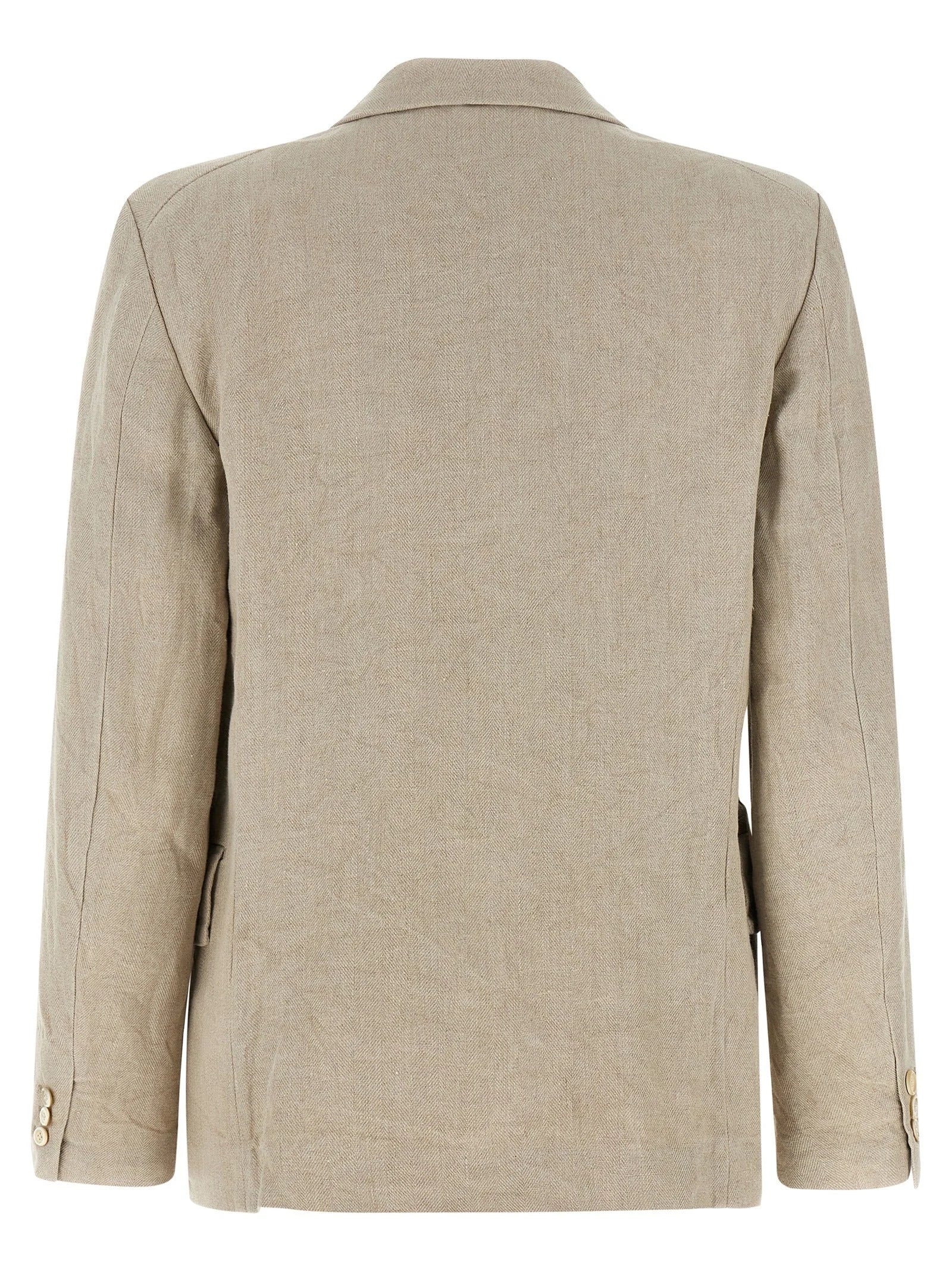 Comme Des Garçons Beige Linen Blazer