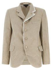 Comme Des Garçons Beige Linen Blazer
