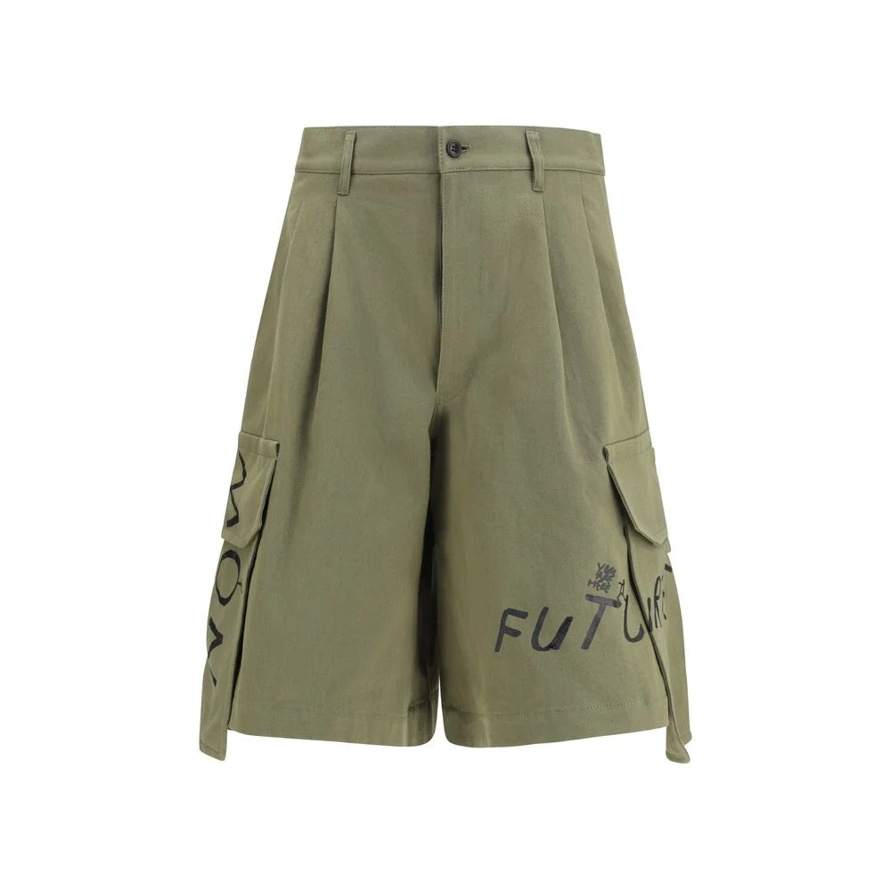 Comme Des Garçons Bicolor Cotton Cargo Shorts