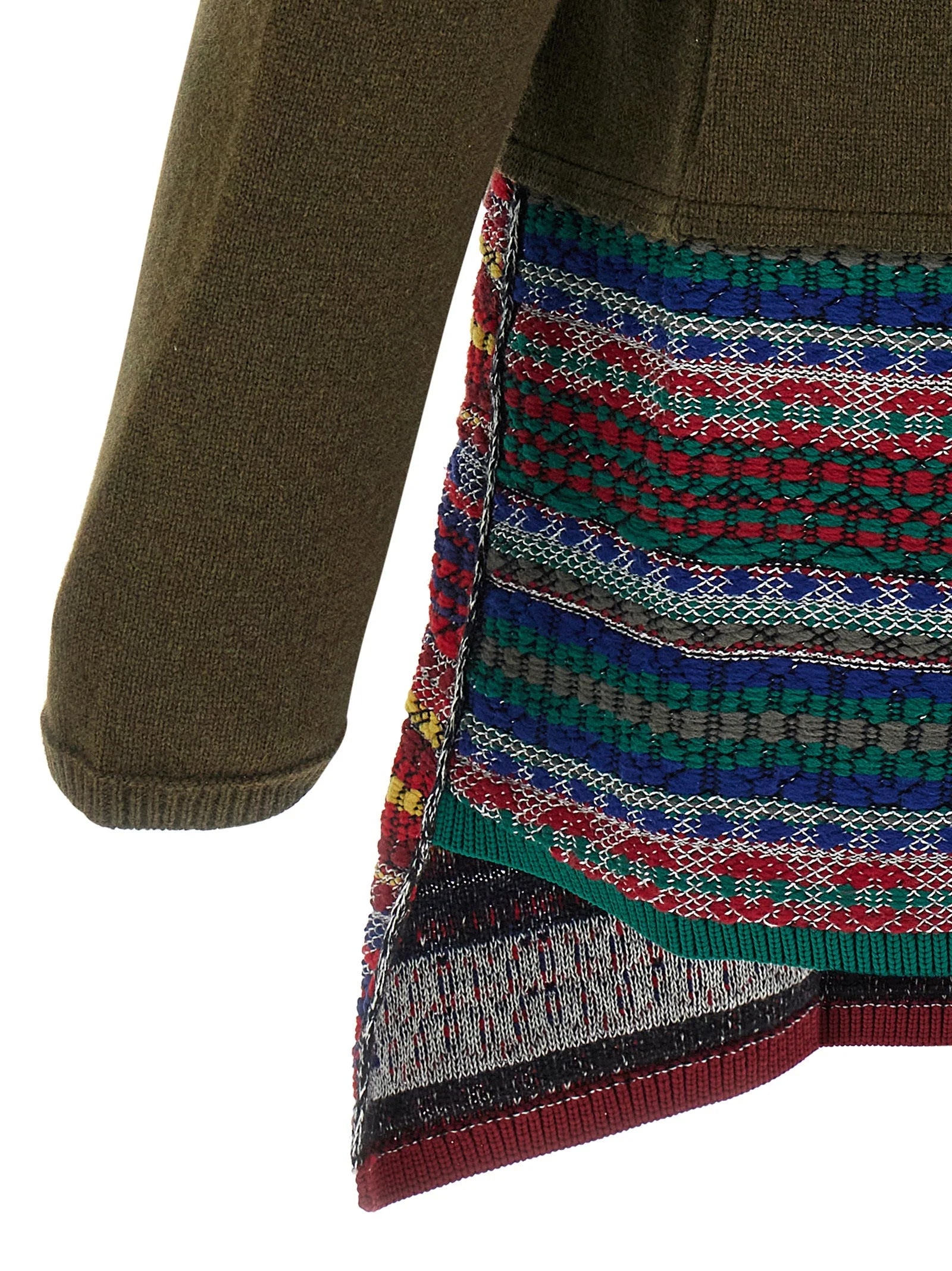 Comme Des Garçons Bicolor Wool Cardigan - M