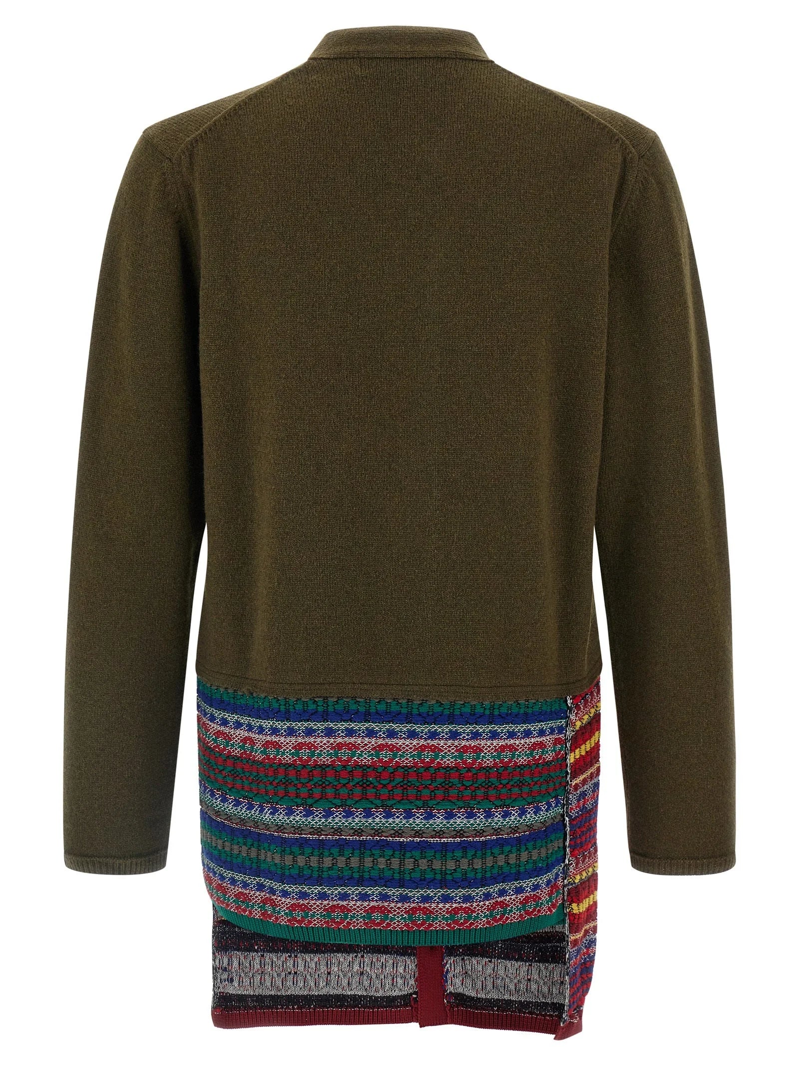 Comme Des Garçons Bicolor Wool Cardigan - M