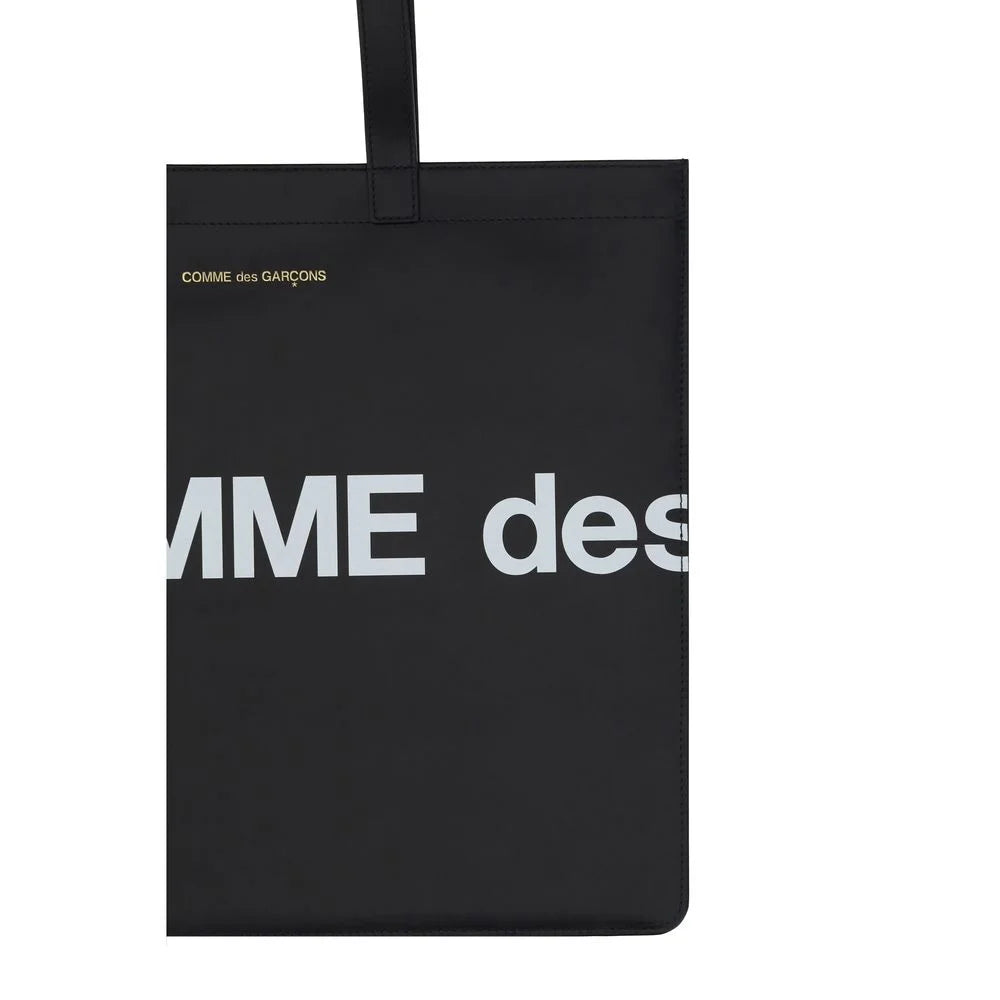 Comme Des Garçons Black Calf Leather Bos Taurus Shoulder Bag