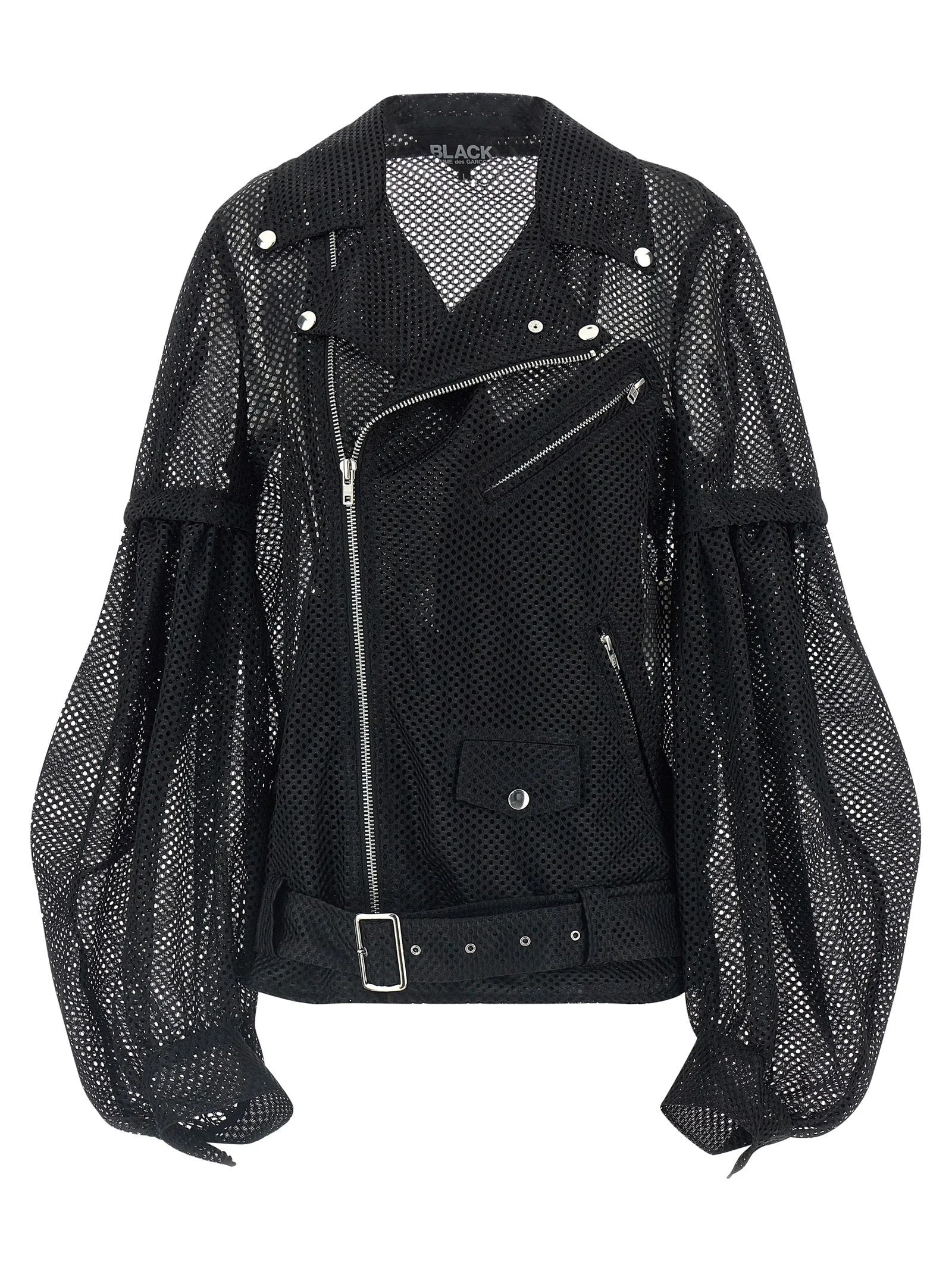 Comme Des Garçons Black Polyester Biker Jacket - XL