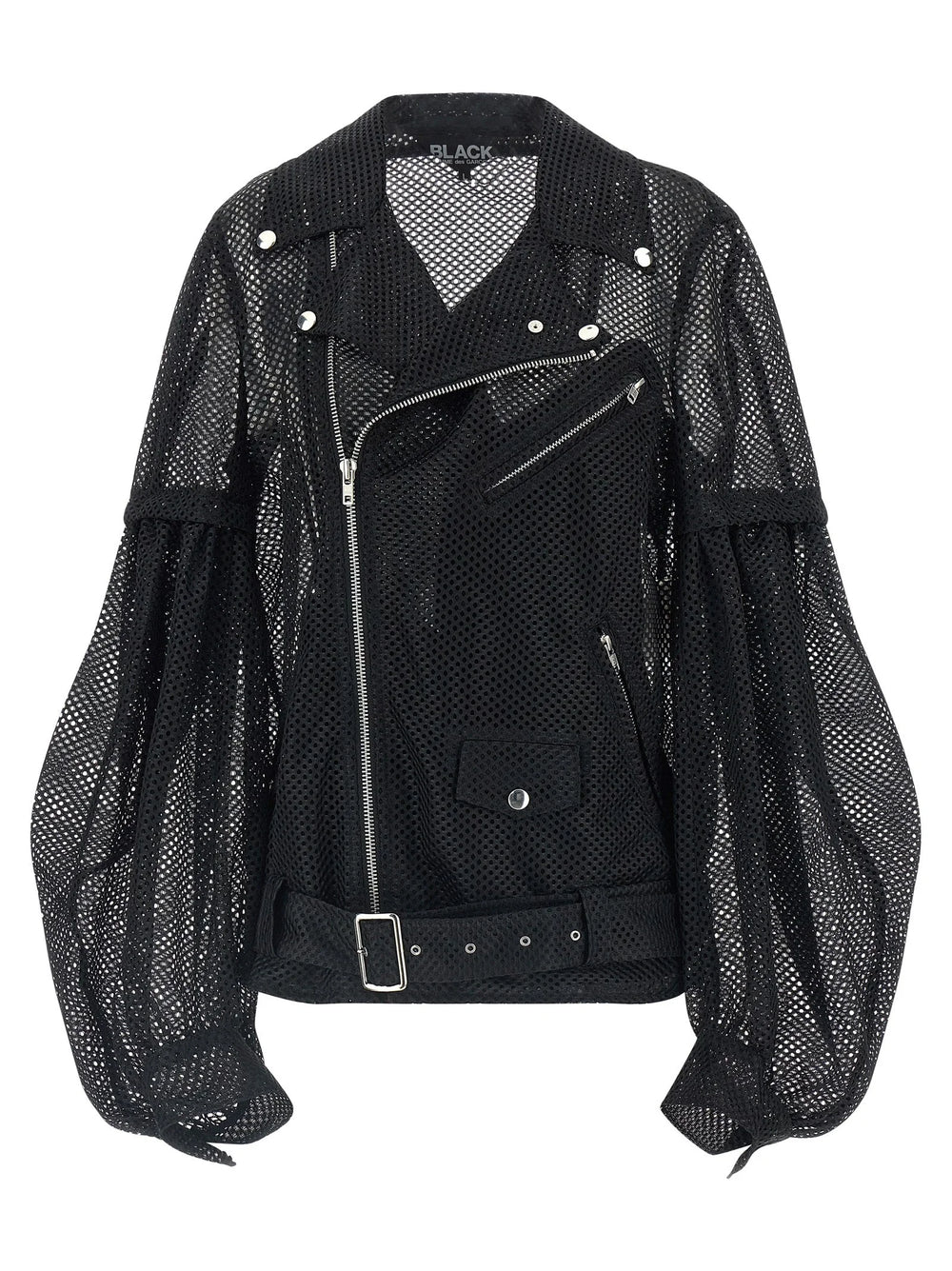Comme Des Garçons Black Polyester Biker Jacket - XL