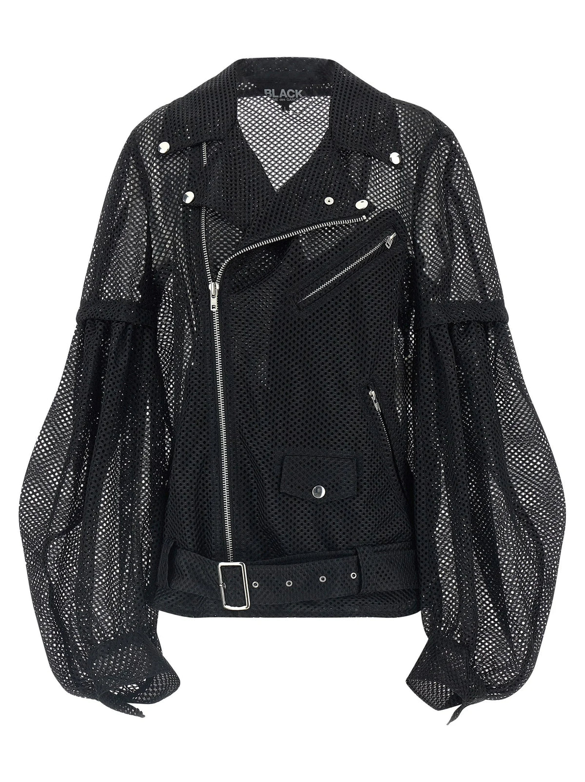 Comme Des Garçons Black Polyester Biker Jacket - XL