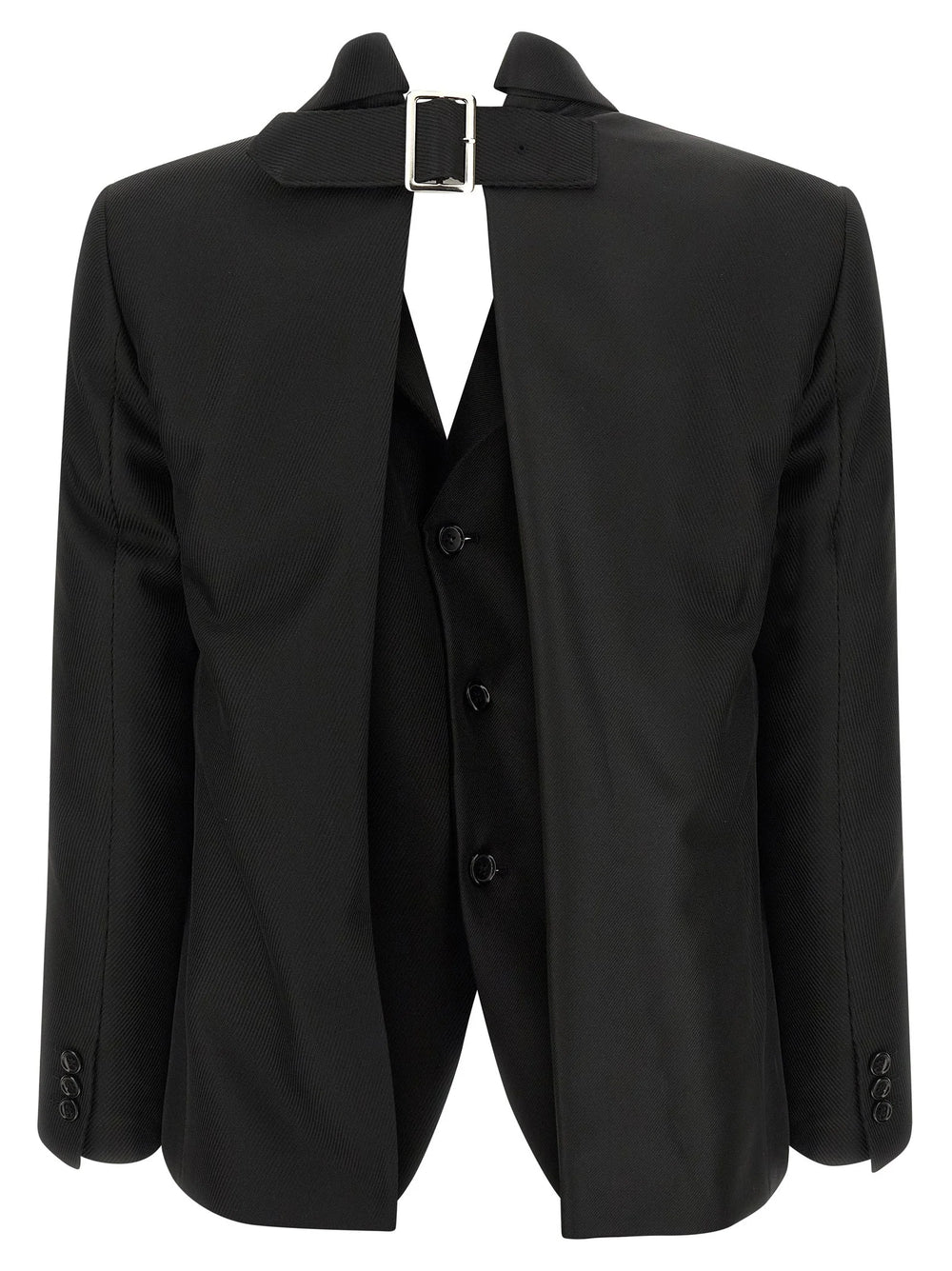 Comme Des Garçons Black Polyester Blazer - XS