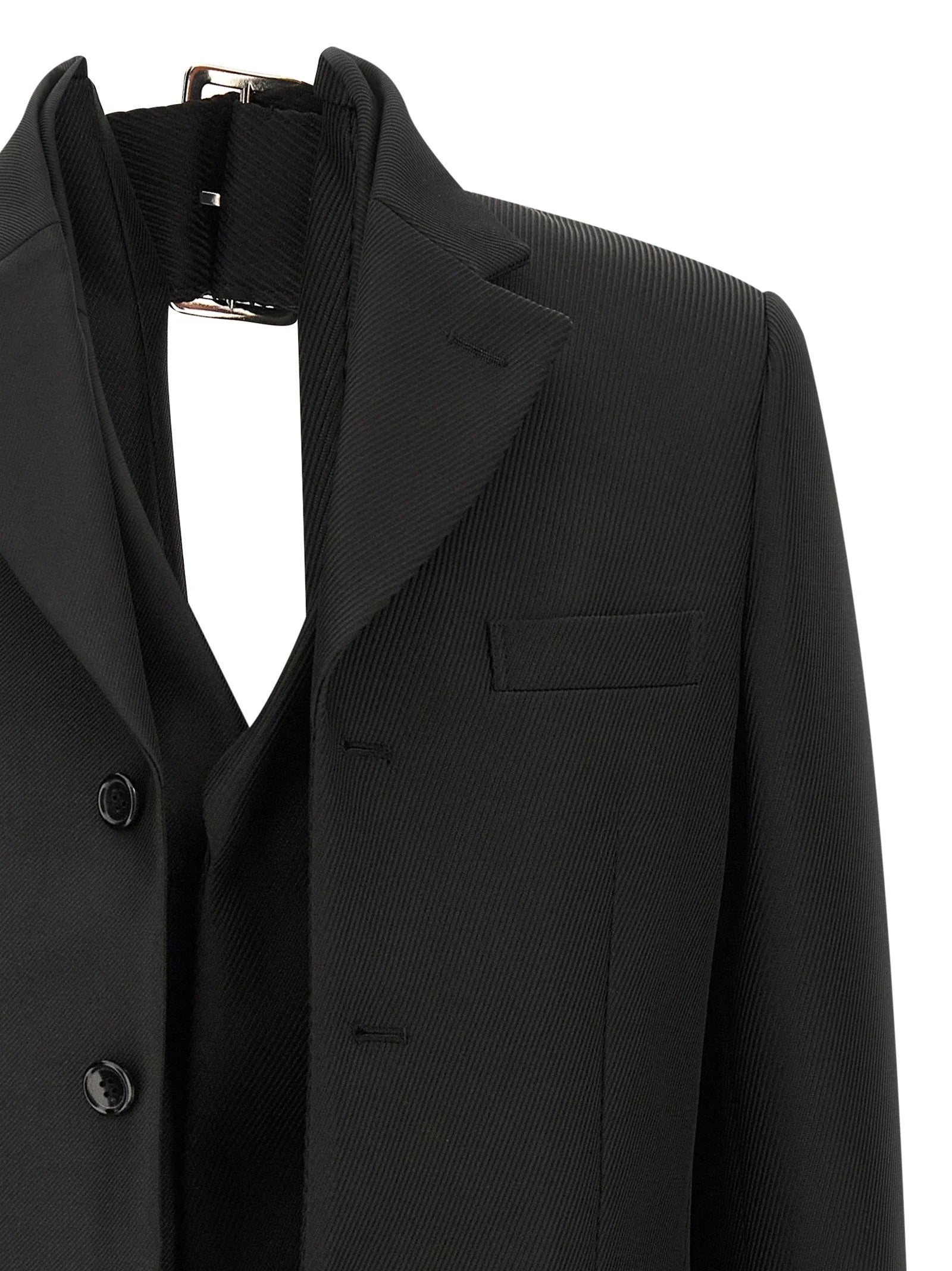 Comme Des Garçons Black Polyester Blazer - XS