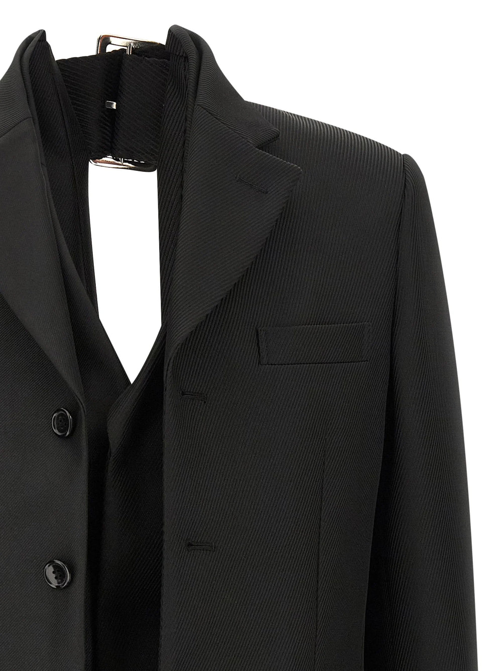 Comme Des Garçons Black Polyester Blazer - XS