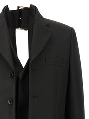 Comme Des Garçons Black Polyester Blazer - XS