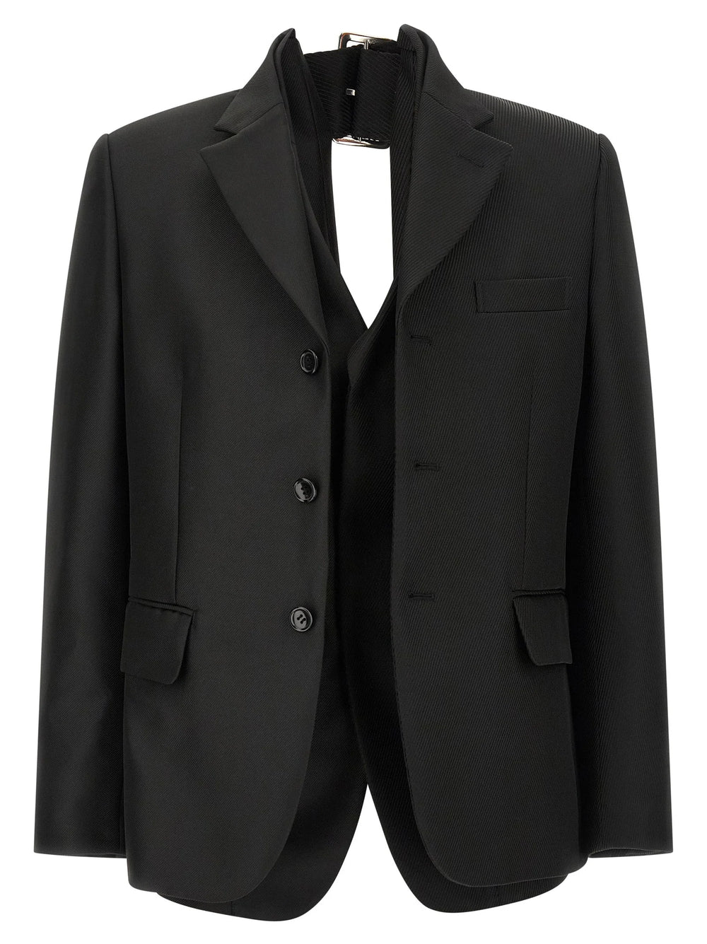 Comme Des Garçons Black Polyester Blazer - XS