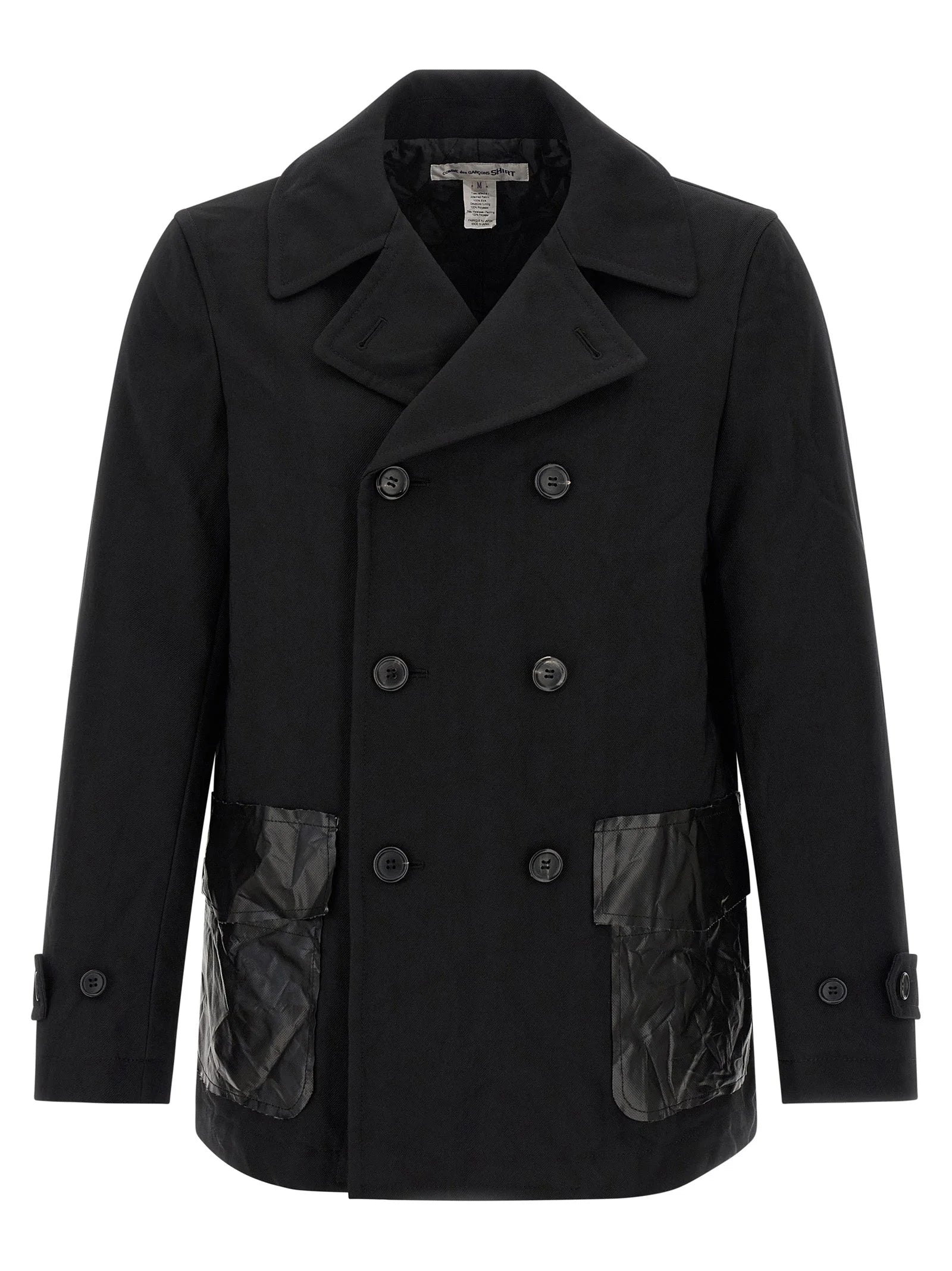 Comme Des Garçons Black Polyester Coat