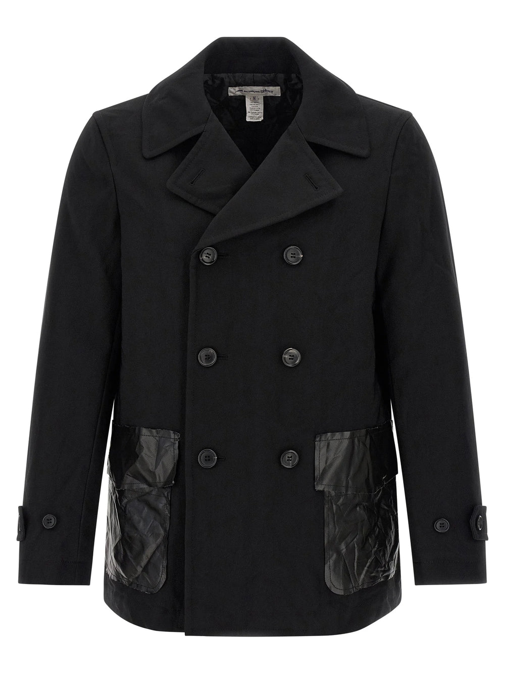 Comme Des Garçons Black Polyester Coat