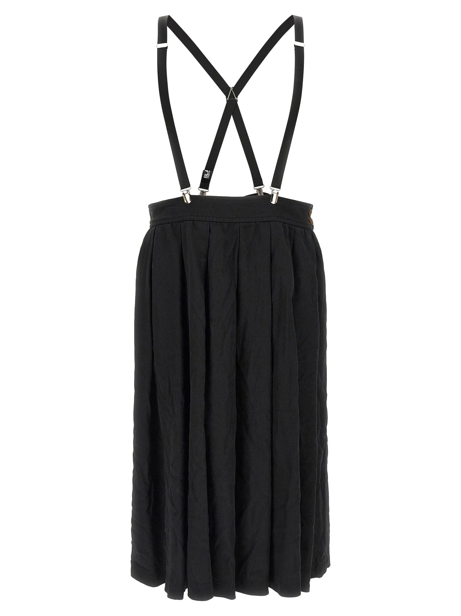 Comme Des Garçons Black Polyester Midi Skirt - S