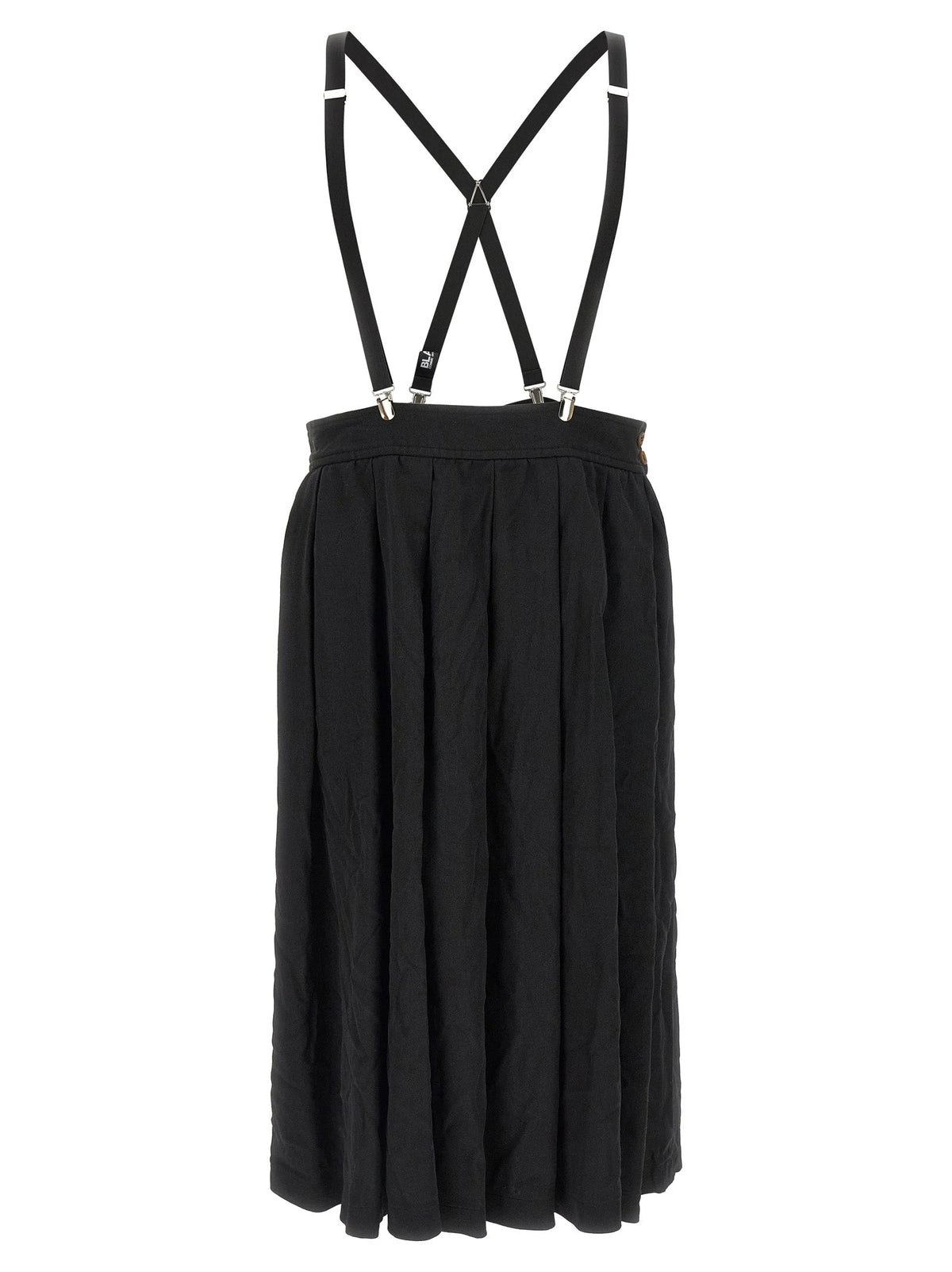 Comme Des Garçons Black Polyester Midi Skirt - S