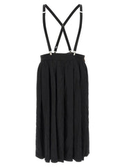 Comme Des Garçons Black Polyester Midi Skirt - S