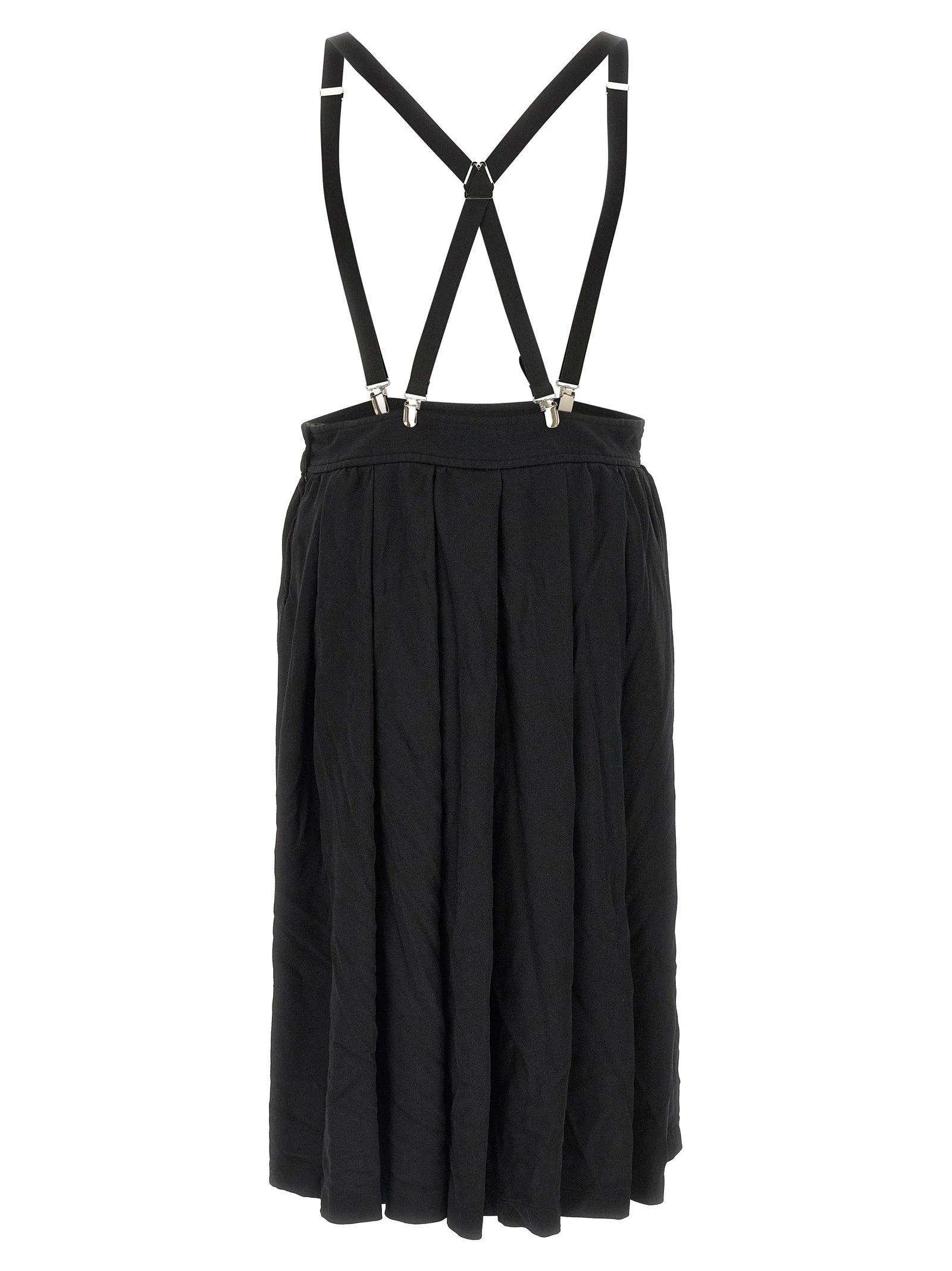 Comme Des Garçons Black Polyester Midi Skirt - S