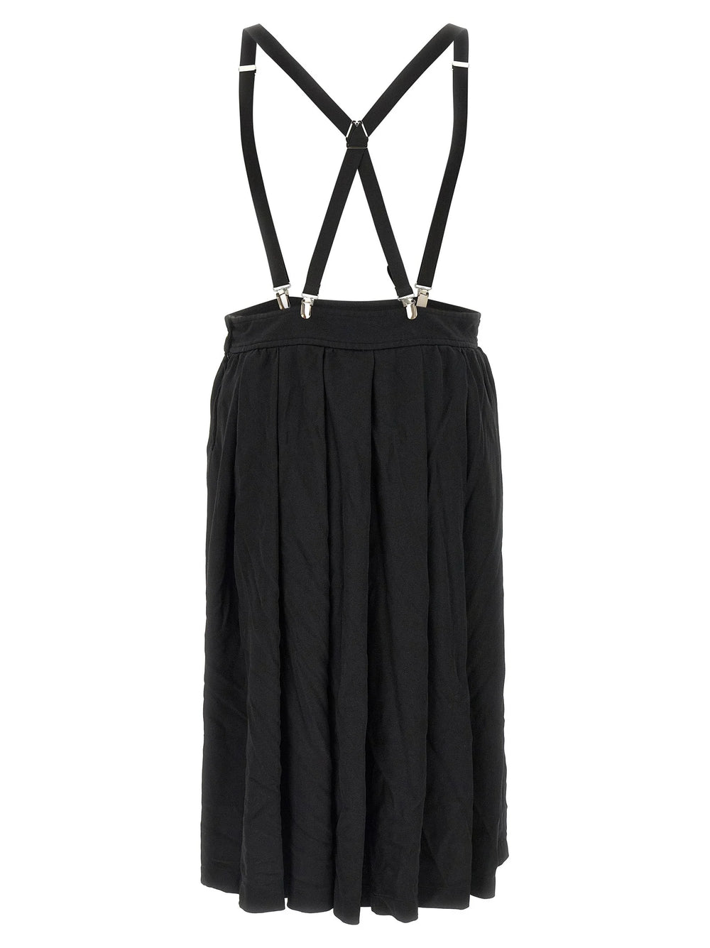 Comme Des Garçons Black Polyester Midi Skirt - S