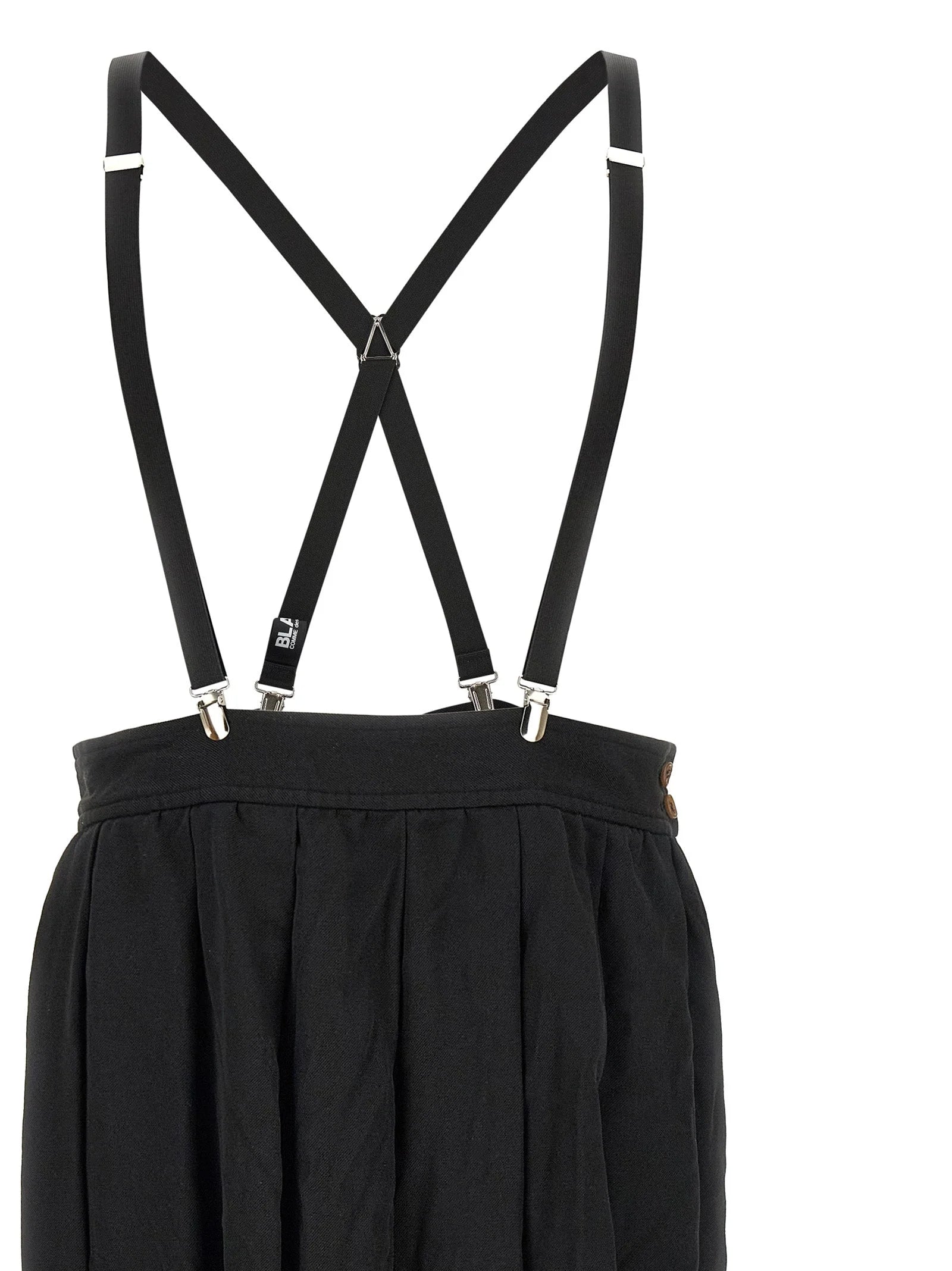Comme Des Garçons Black Polyester Midi Skirt - S