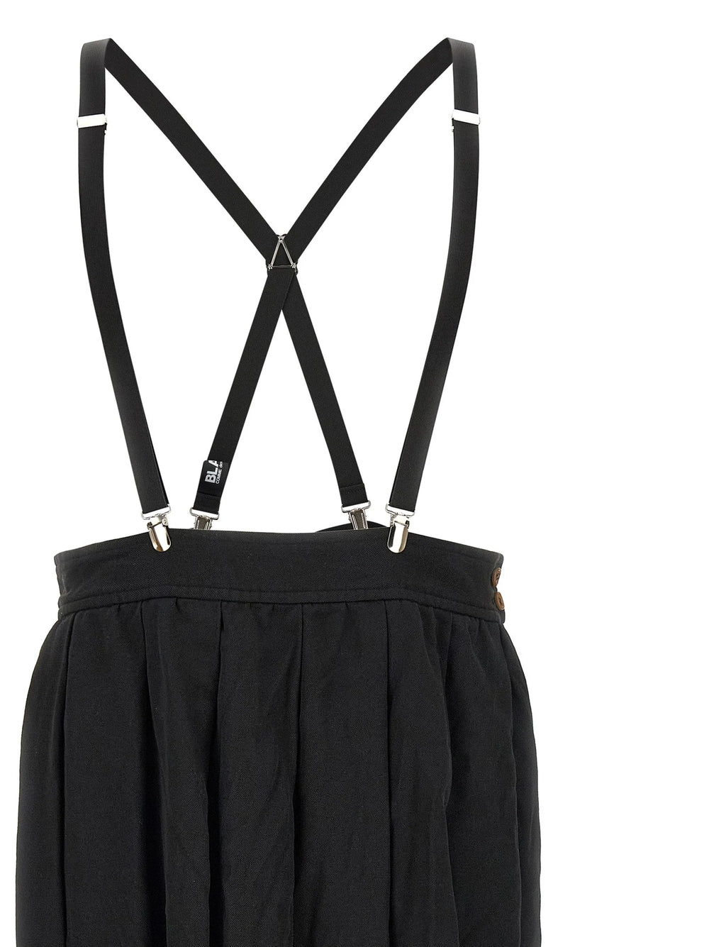 Comme Des Garçons Black Polyester Midi Skirt - S