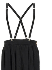 Comme Des Garçons Black Polyester Midi Skirt - S