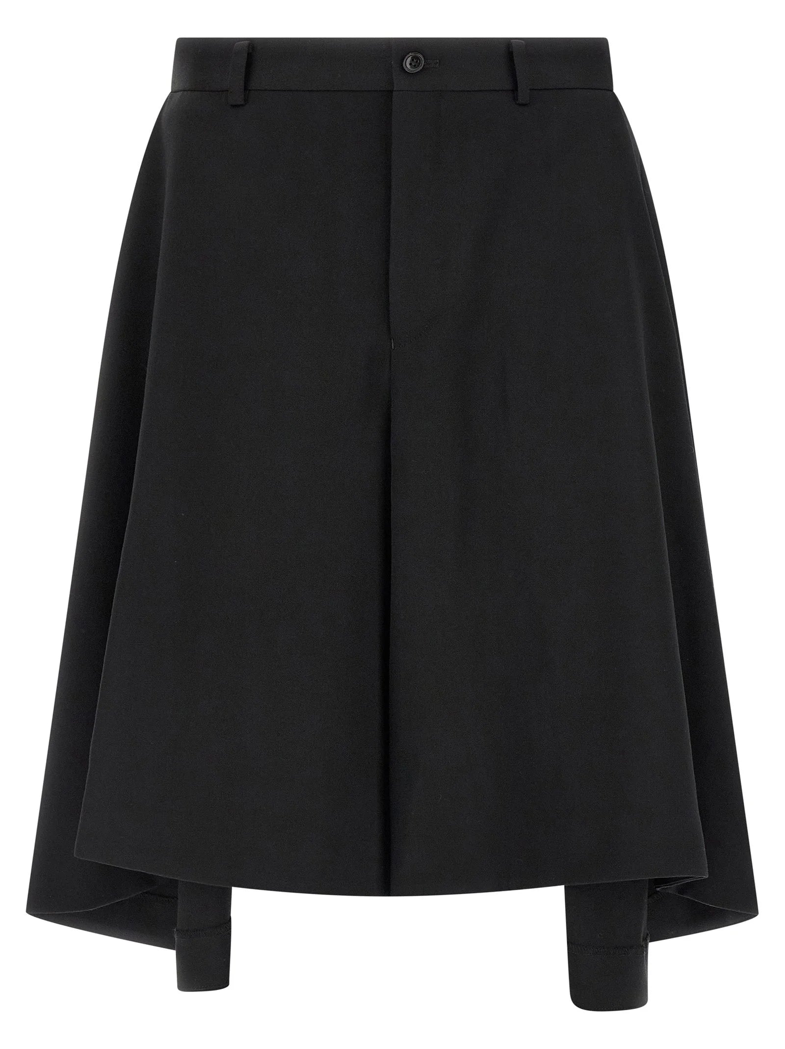 Comme Des Garçons Black Wool Bermuda Shorts
