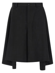 Comme Des Garçons Black Wool Bermuda Shorts