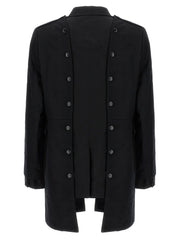 Comme Des Garçons Black Wool Coat - L
