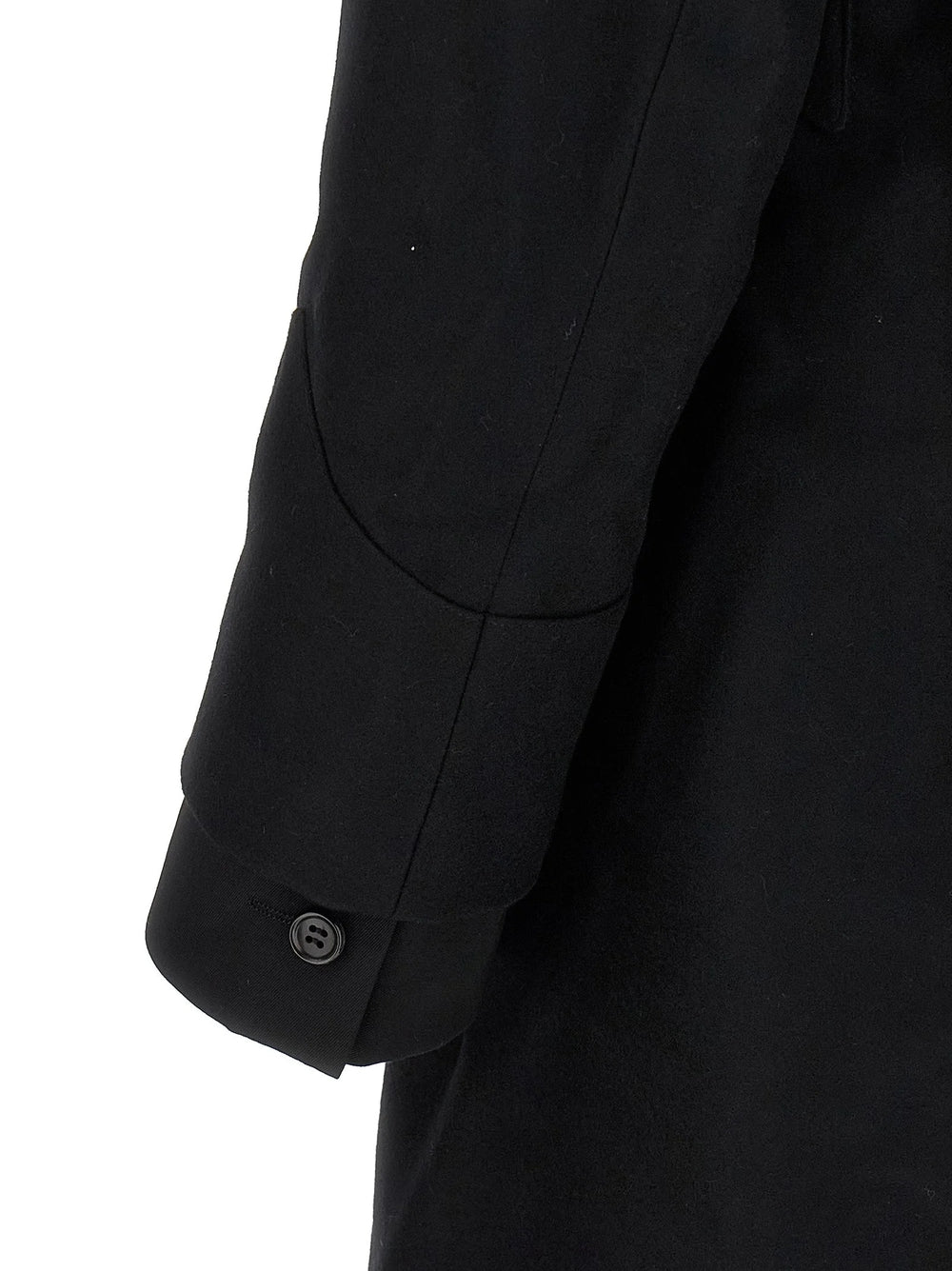 Comme Des Garçons Black Wool Coat - L