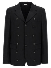 Comme Des Garçons Black Wool Coat - L