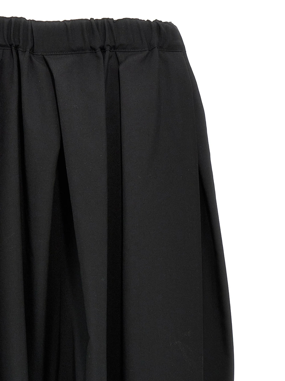 Comme Des Garçons Black Wool Midi Skirt - S