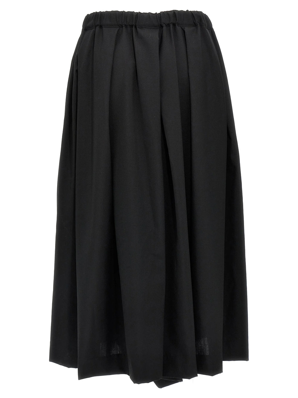 Comme Des Garçons Black Wool Midi Skirt - S