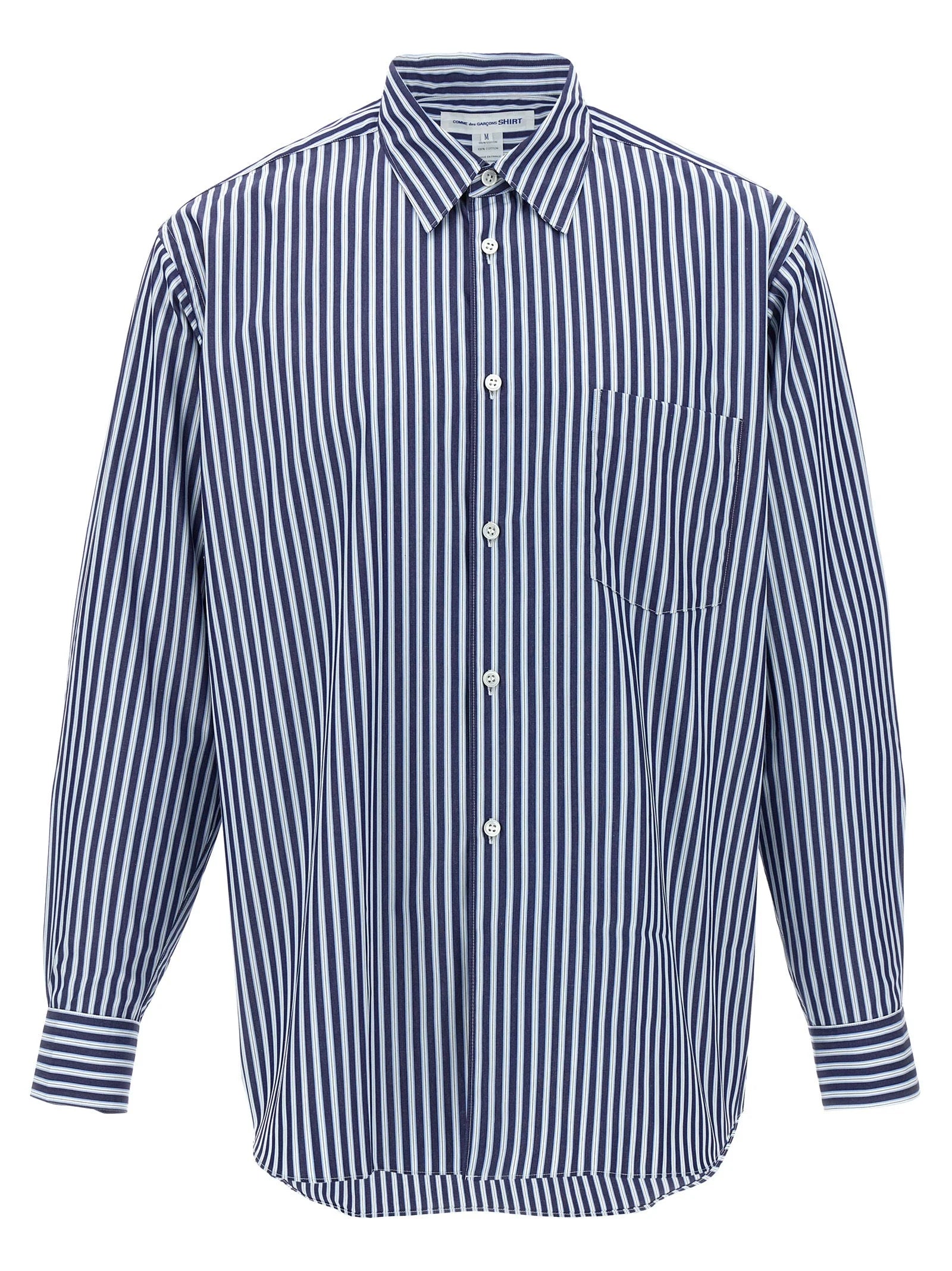 Comme Des Garçons Blue Cotton Blouse - XL
