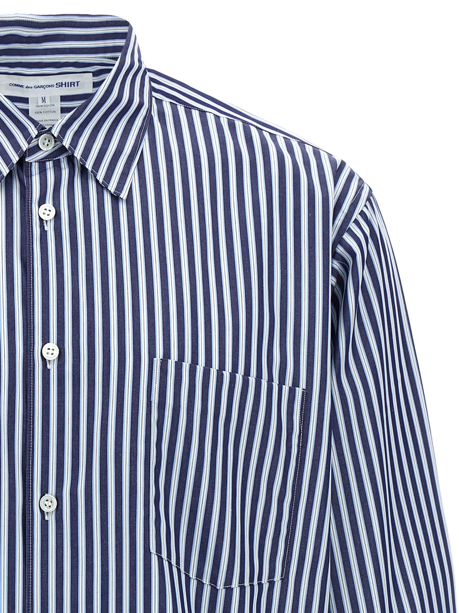 Comme Des Garçons Blue Cotton Blouse - XL
