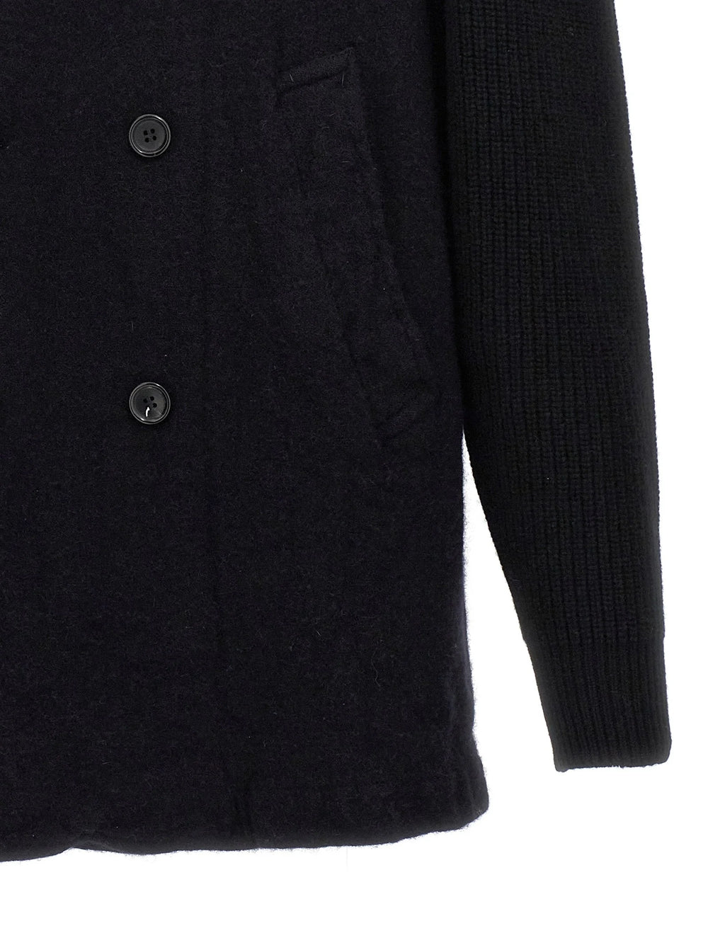 Comme Des Garçons Blue Wool Coat - L
