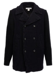 Comme Des Garçons Blue Wool Coat - L