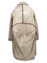 Comme Des Garçons Gray Polyethylene Coat - S