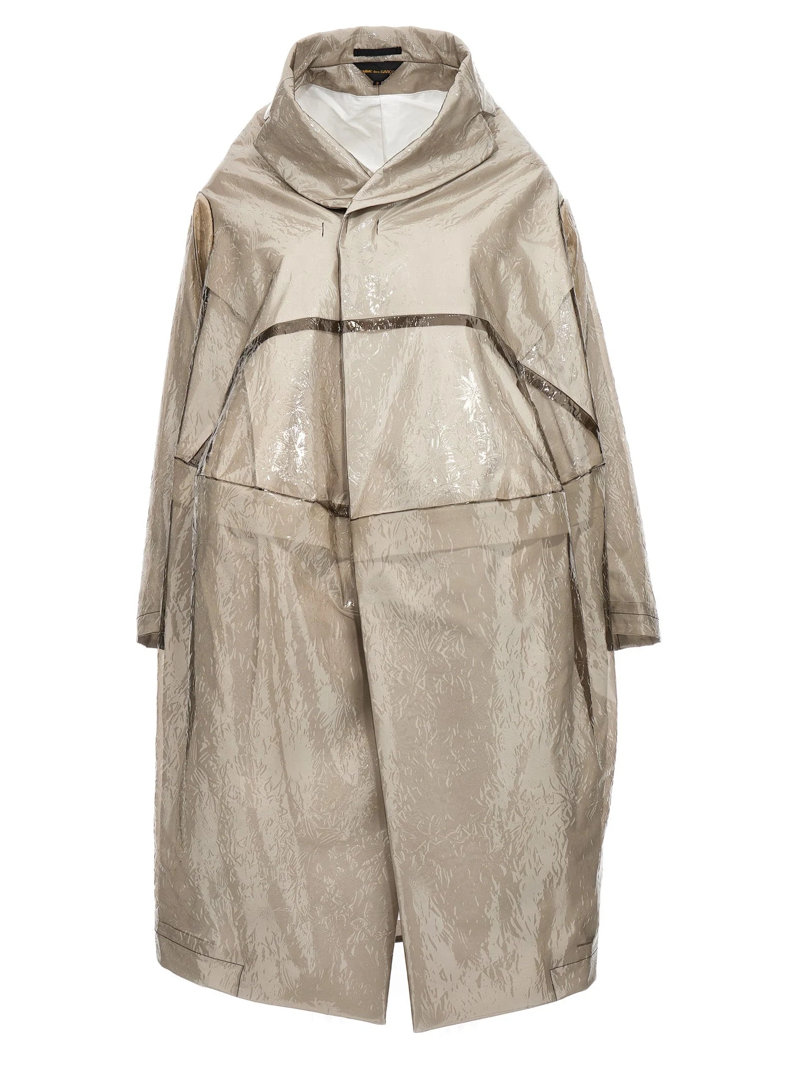 Comme Des Garçons Gray Polyethylene Coat - S