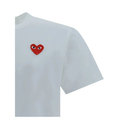 Comme Des Garçons Play White Cotton T-Shirt - L