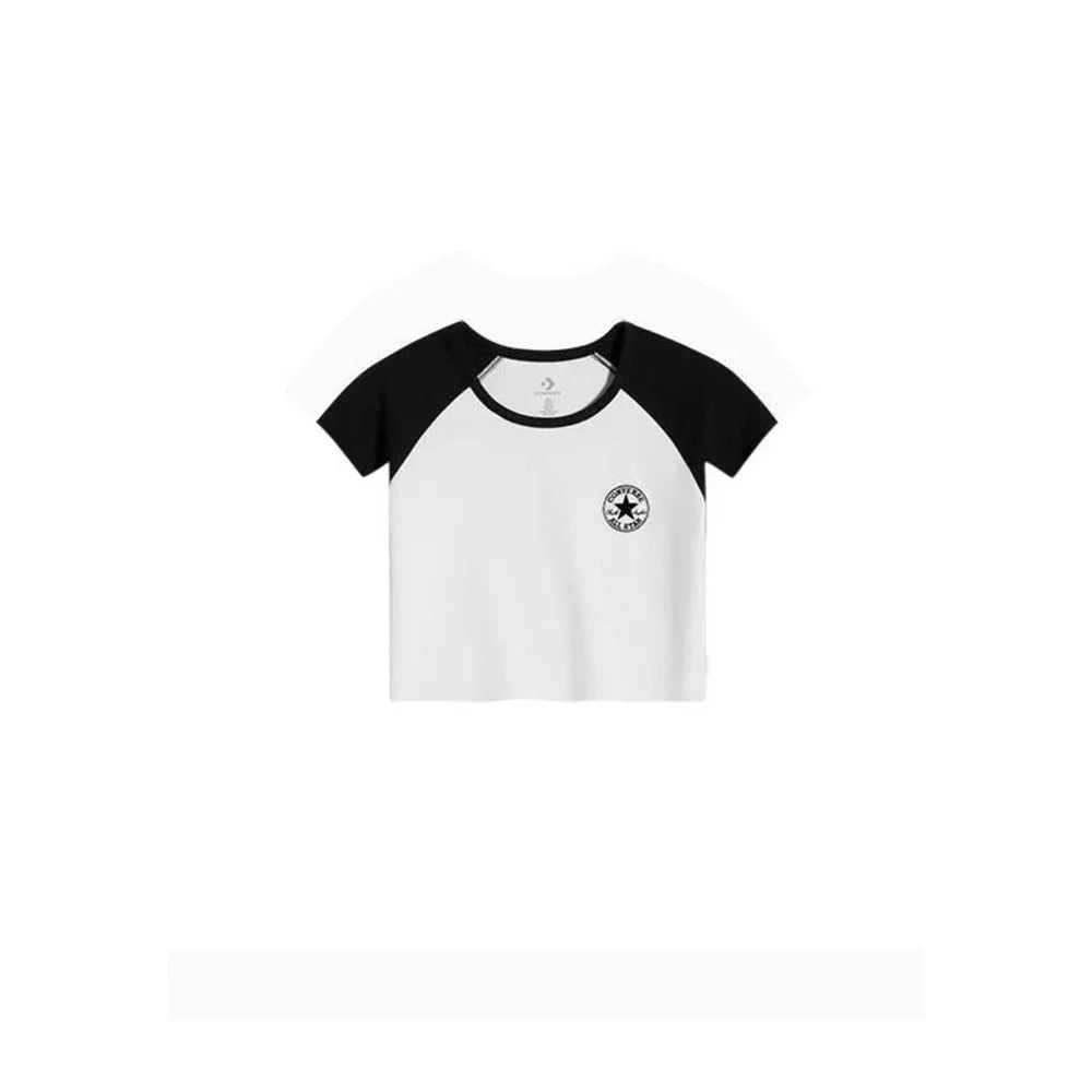 Converse Black And White Cotton T-Shirt - IT44|L