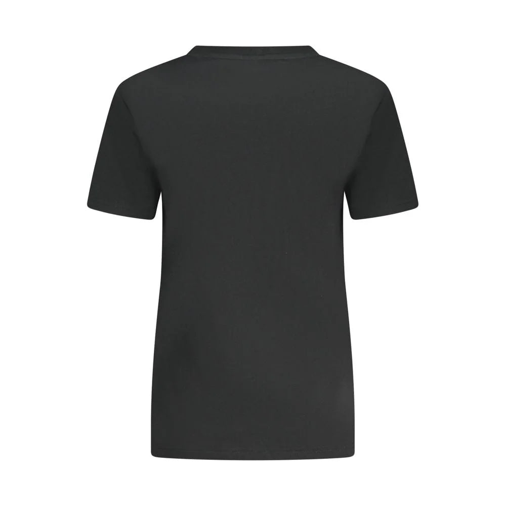 Converse Black Cotton Women T-Shirt - XS
