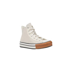 Converse Cream Leather High Top Sneakers
