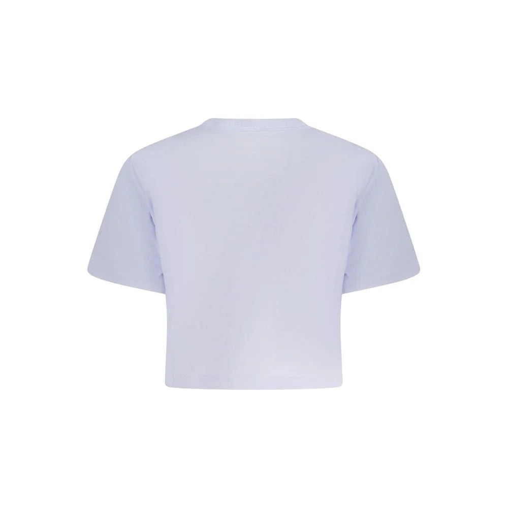 Converse Purple Cotton Women T-Shirt - L