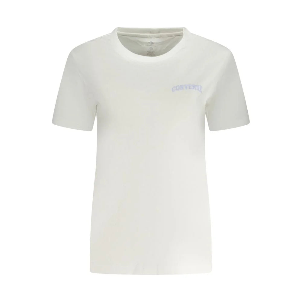 Converse White Cotton Women T-Shirt - T-Shirts